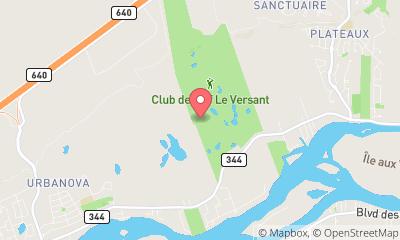 map, Club de Golf Le Versant Inc