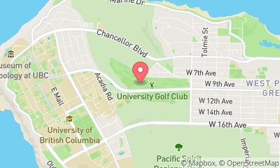 map, University Golf Club