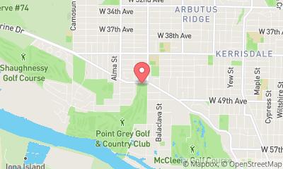 map, Point Grey Golf & Country Club