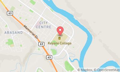 map, Keyano Theatre & Arts Centre