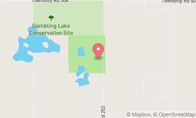map, Sherwood Park Fish and Game Association, Ketchamoot Creek Property