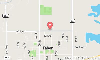 map, Taber Bowling Centre