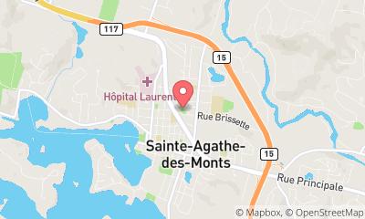 map, Tourist Information Bureau of Sainte-Agathe-Des-Monts
