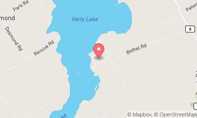 map, Varty Lake Camp Grounds