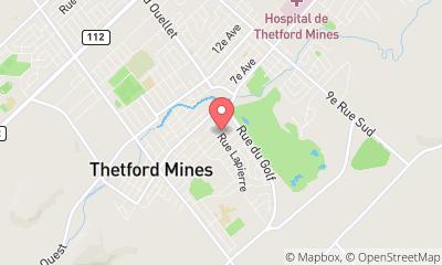 map, Tennis Tennis Performance in Thetford Mines (QC) | CanaGuide