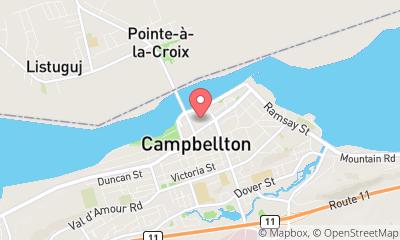 map, Boutique de Camping Rossy à Campbellton (NB) | CanaGuide