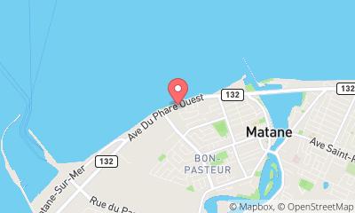map, Festival Poissonnerie du Phare Ouest Inc à Matane (QC) | CanaGuide
